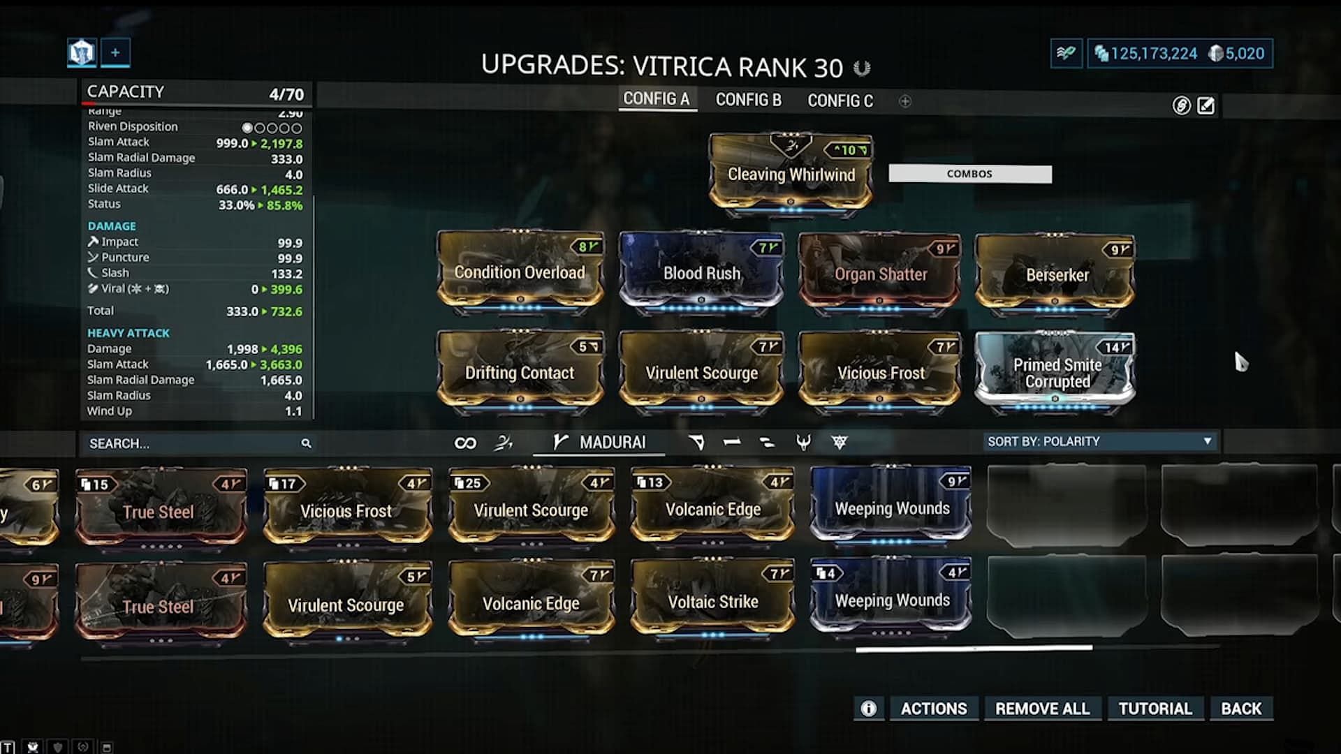 Critical-based Warframe Vitrica build with viral elemental combo (Image via Digital Extremes)