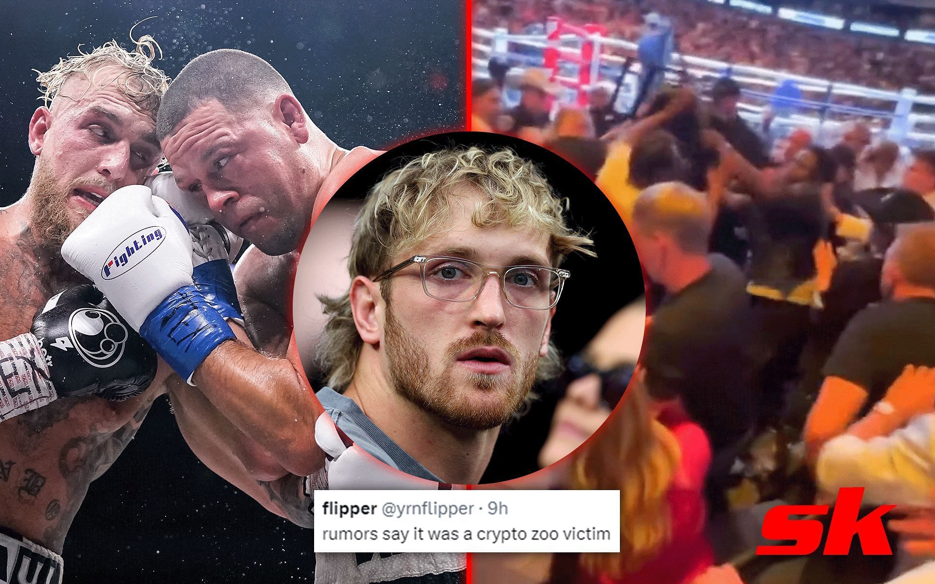 Logan Paul brawl [Images via: @HappyPunchPromo on Twitter]