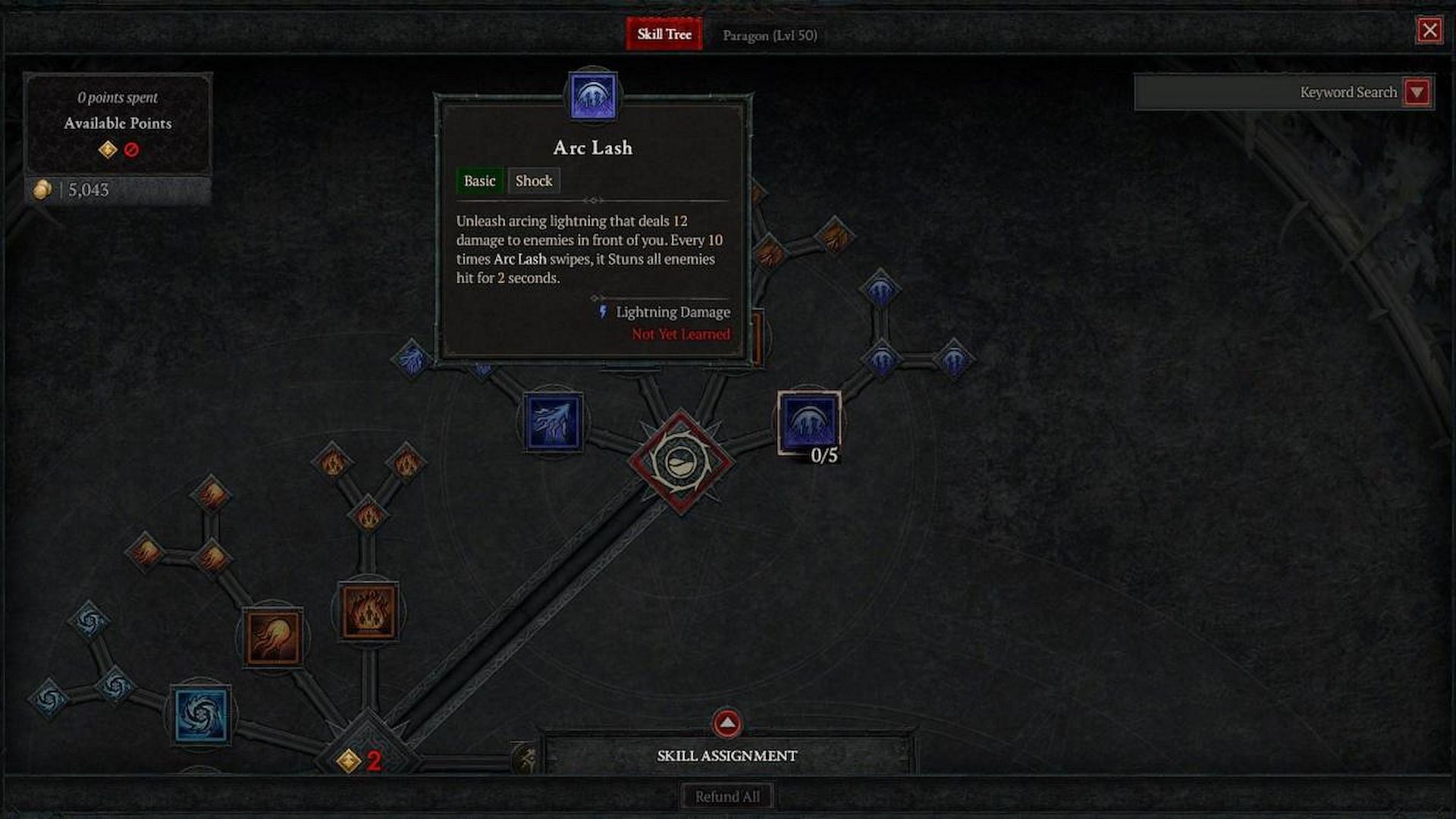 You must also opt for Arc Lash (Image via Diablo 4)