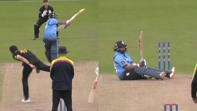 [Watch] Prithvi Shaw gets out hit-wicket during Northamptonshire debut in England