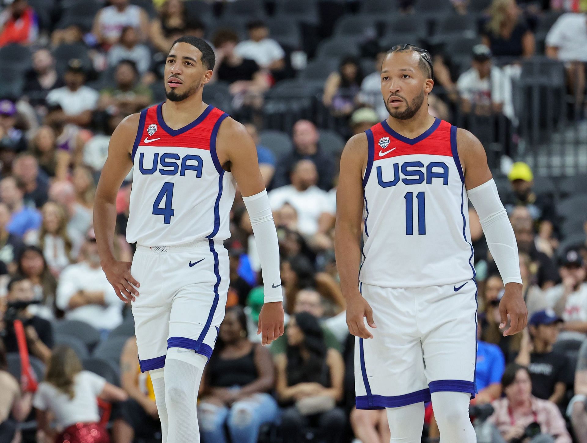 Team USA point guards Tyrese Haliburton and Jalen Brunson