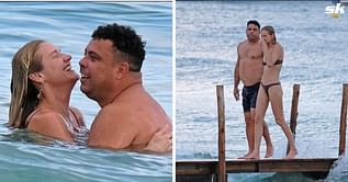 Ronaldo Nazario spotted swimming with bikini-clad fiancee as couple enjoy Ibiza getaway