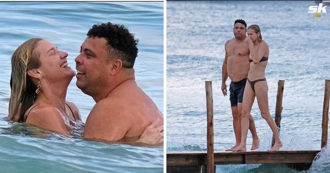 Ronaldo Nazario spotted swimming with bikini-clad fiancee as couple enjoy Ibiza getaway
