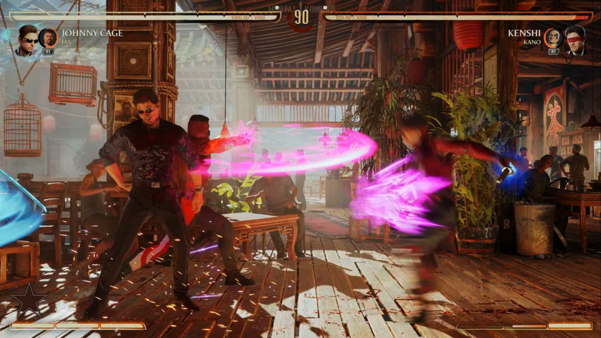 Jax is great at interrupting foes so Johnny Cage can get his hits in - or taunt (Image via NetherRealm Studios)