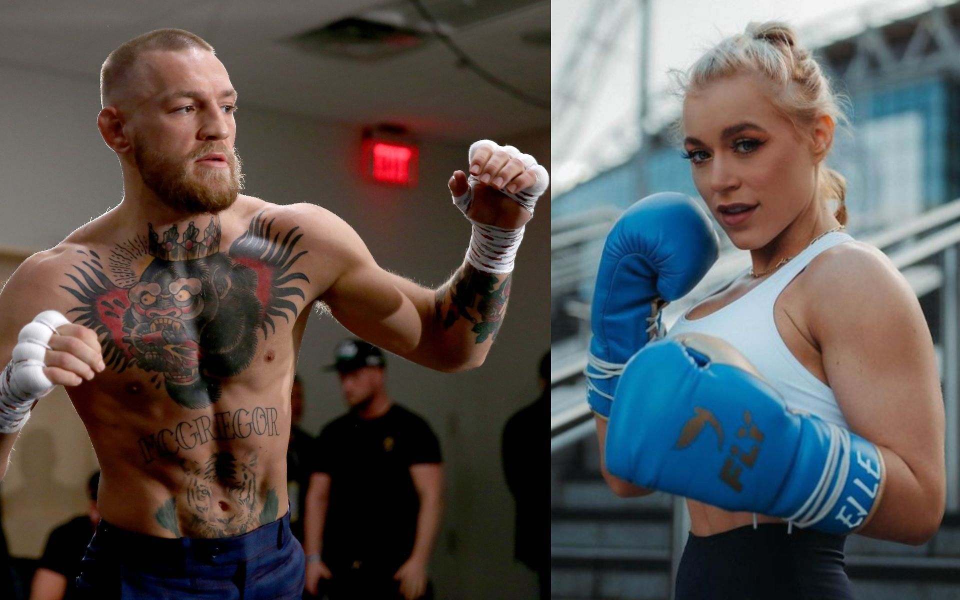 Conor McGregor (left) and Elle Brooke (right). [via Getty Images and Instagram]