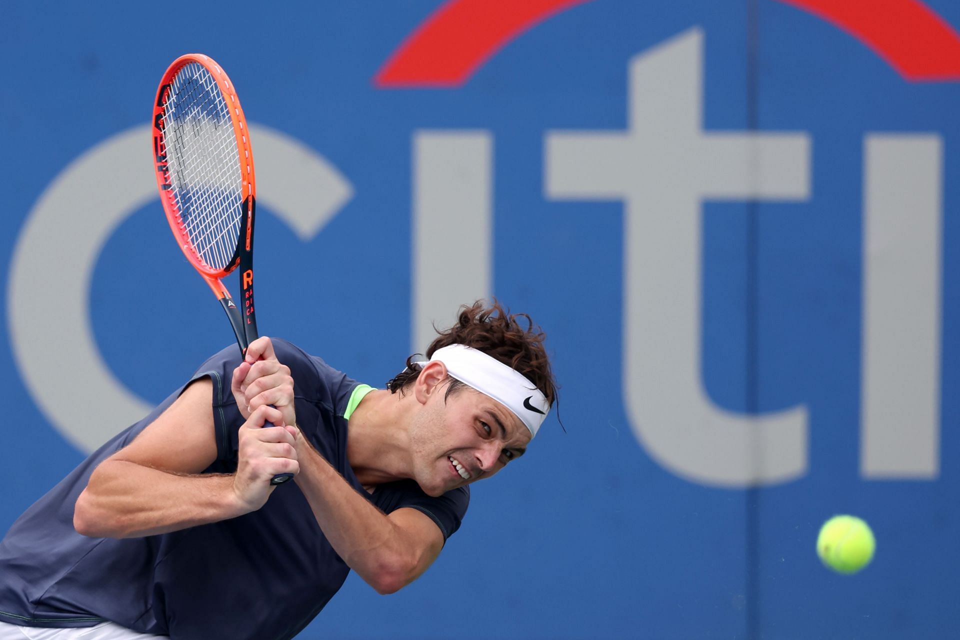 Taylor Fritz in action at the 2023 Citi Open.