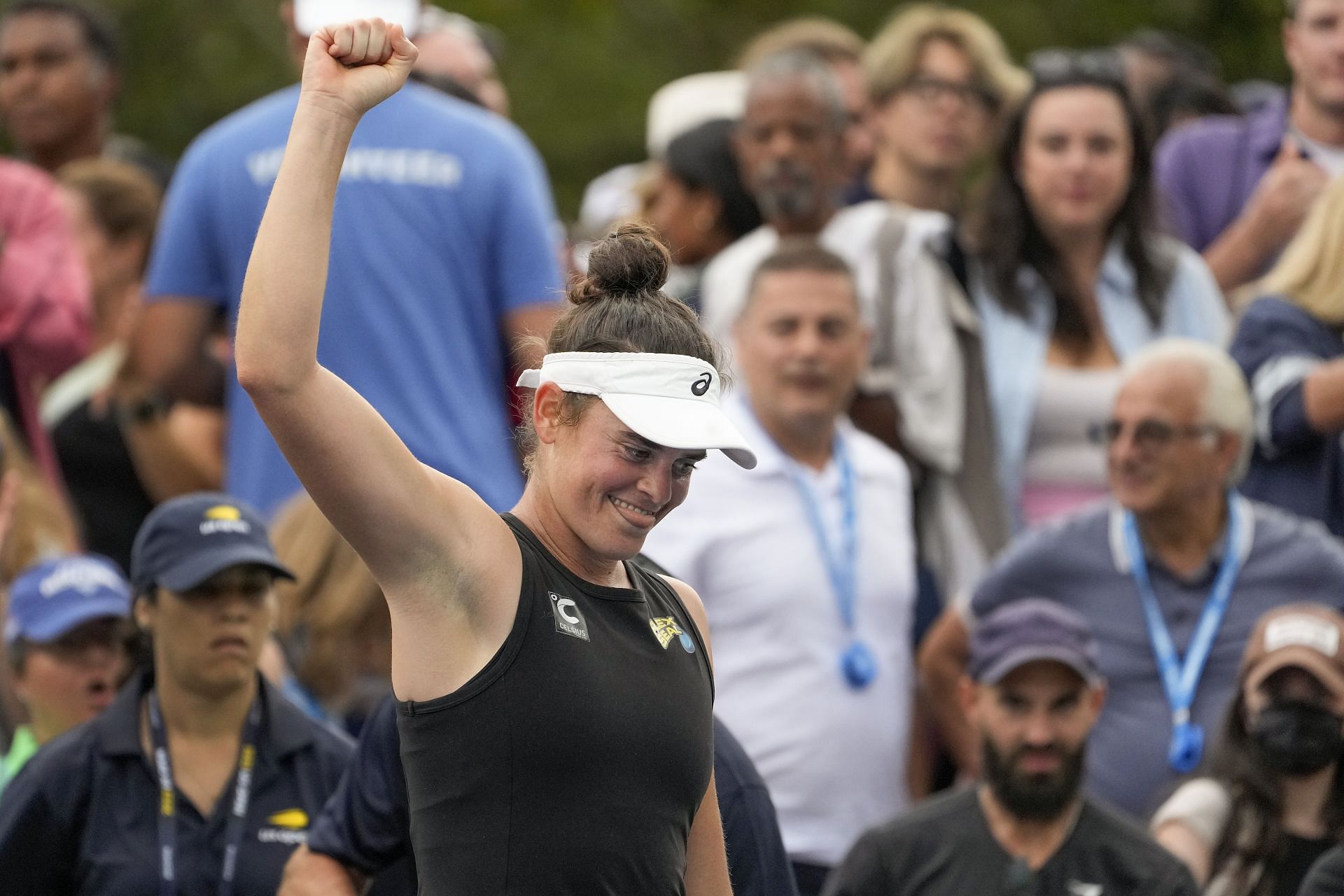 Jennifer Brady after winning her first match at the 2023 US Open.