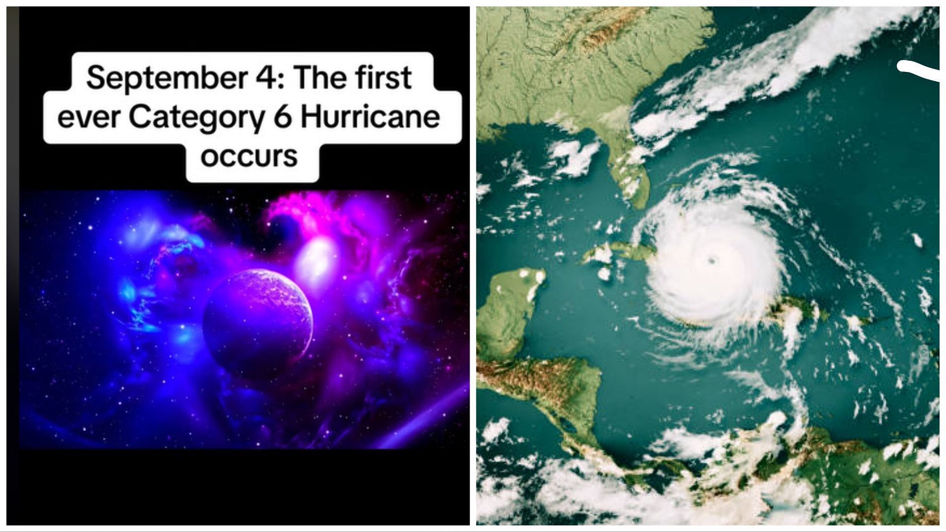 Time traveler claims Category 6 storm will hit soon (Image via TikTok / radianttimetraveler / Getty Images)