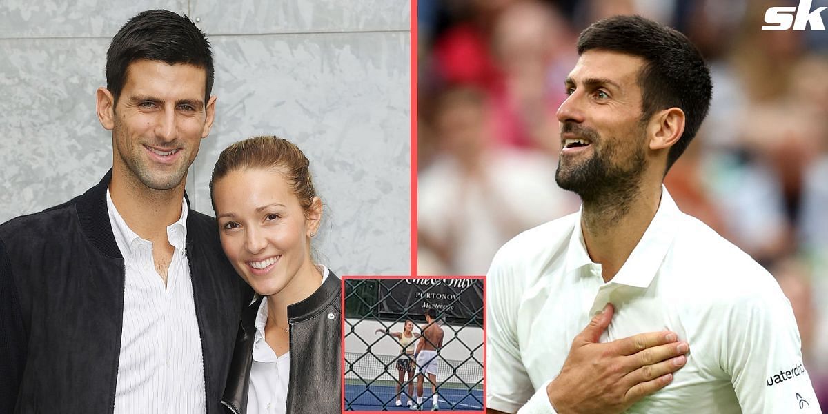 Novak Djokovic and wife Jelena share a sweet moment; hit the practice ...