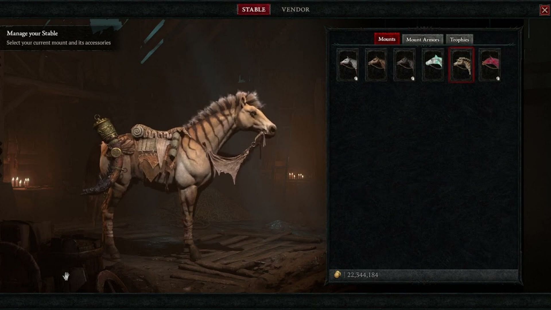 Stripped Steppes Steed in Diablo 4 (Image via Blizzard Entertainment)