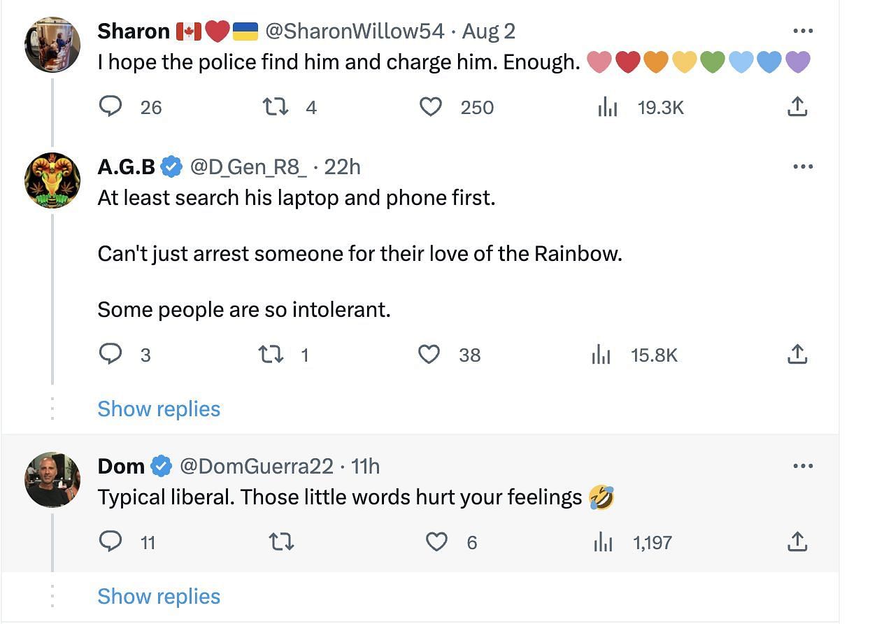 Social media users lash out at a Canadian man who abused a man and lashed out homophobic slurs at him. (Image via Twitter)