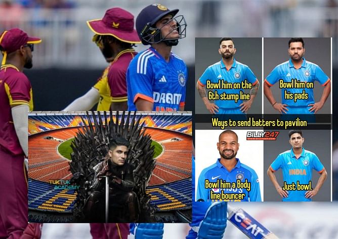 "THE KING OF MOTERA!!" - Top 10 Shubman Gill memes after he registered 4 single-digit scores in T20I series vs West Indies