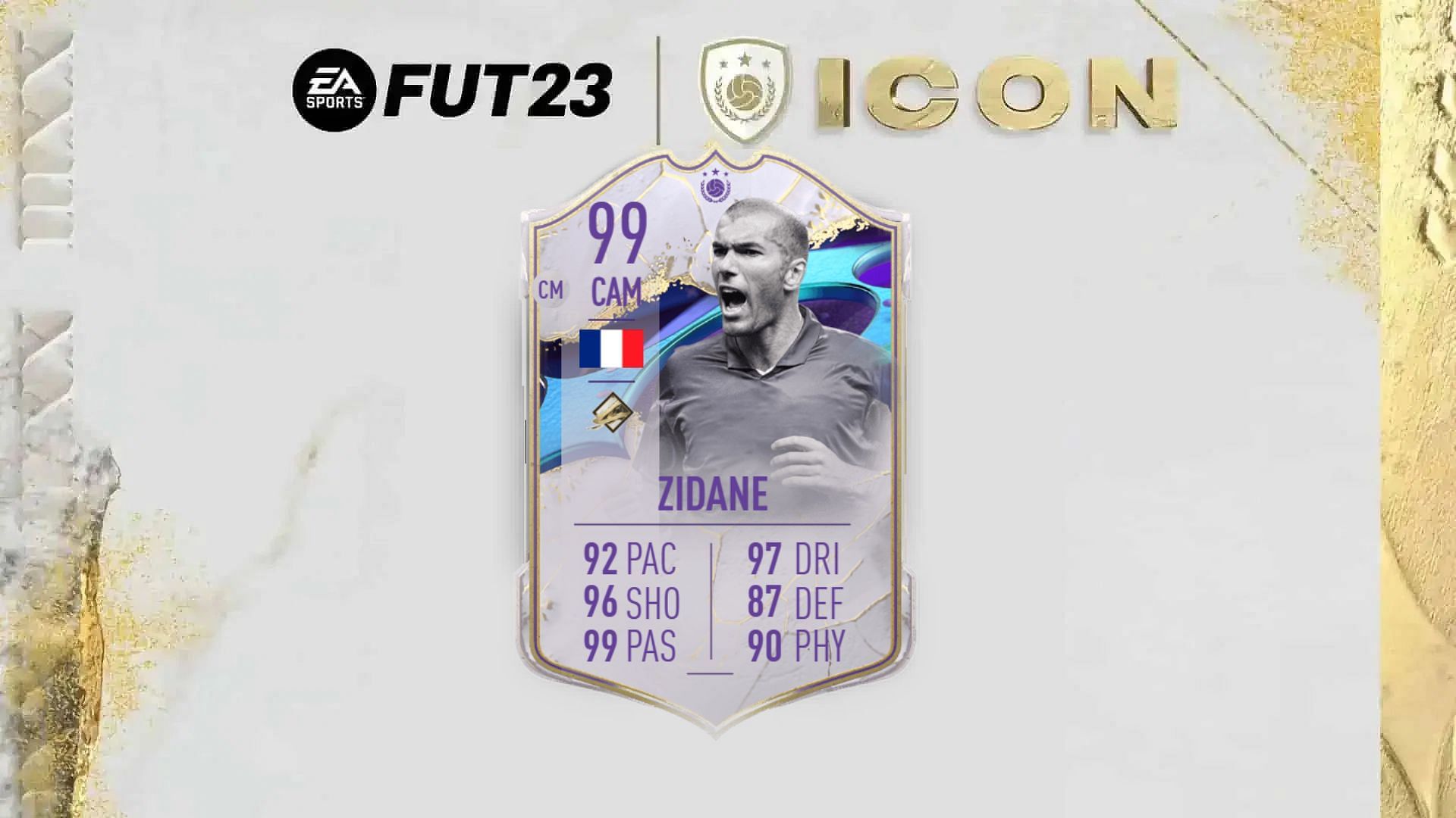 The Zinedine Zidane Cover Star Icon card is live in FIFA 23 Ultimate Team (Image via EA Sports)
