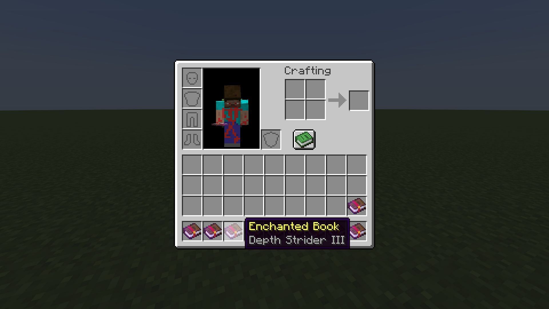 Depth Strider&#039;s enchanted book (Image via Mojang)