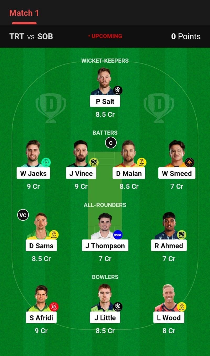 Best Fantasy XI for Match 1 - TRE vs SOU | The Hundred Men&#039;s 2023