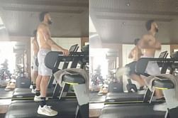 [Watch] "Chutti hai fir bhi bhaagna toh padega"- Virat Kohli trains intensely on a treadmill on Independence Day