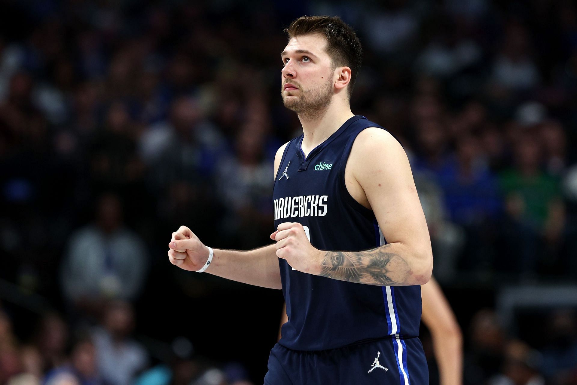 Luka Doncic playing for the Dallas Mavericks