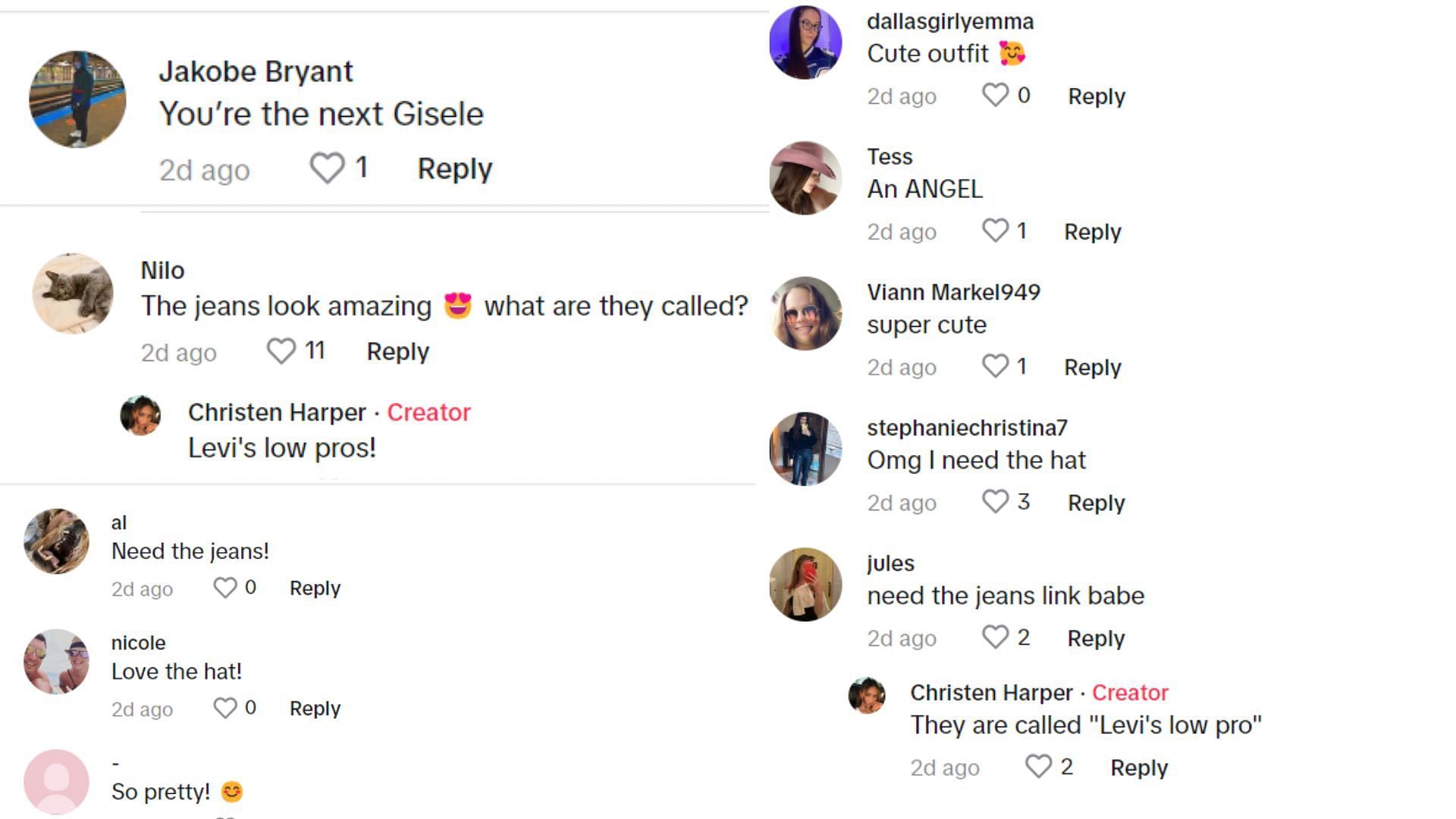 Fans think Christen Harper will be the next Gisele (Image Credit: Harper's video's comment section.)