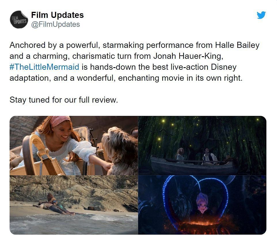 A positive Twitter reaction about the film (image via Twitter)