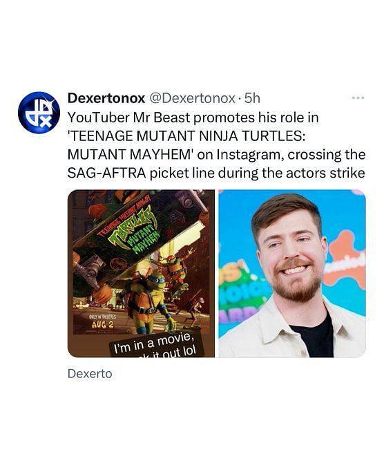 MrBeast Responds After Receiving Flak For Promoting His Role In Teenage ...