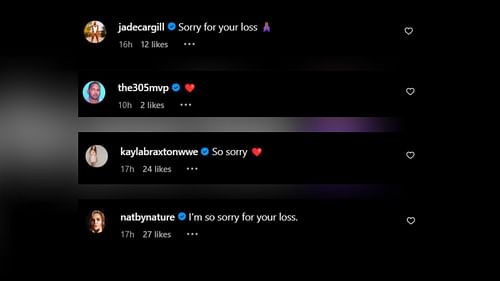 Screenshot of their replies