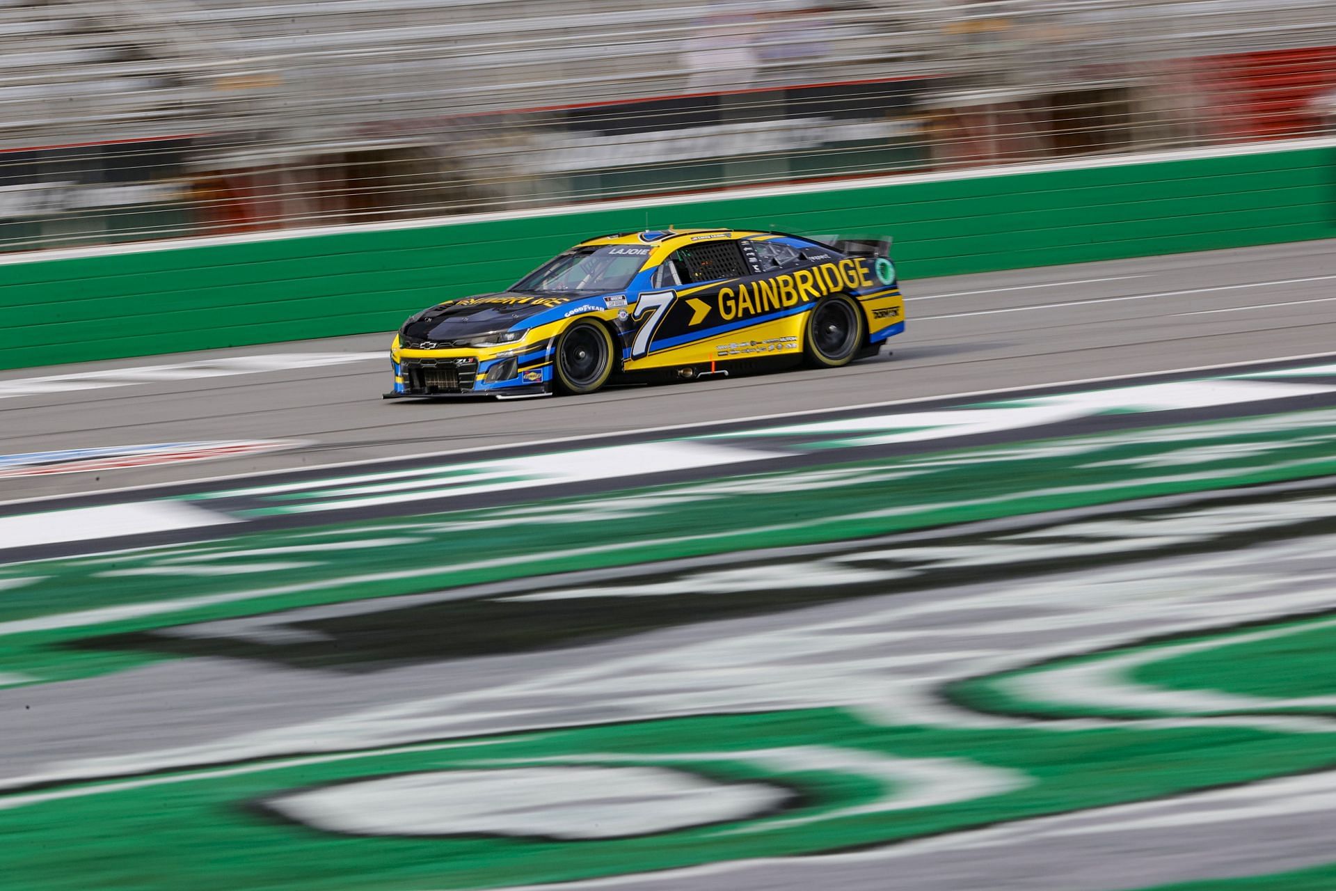 Corey LaJoie in the #7 Chevrolet