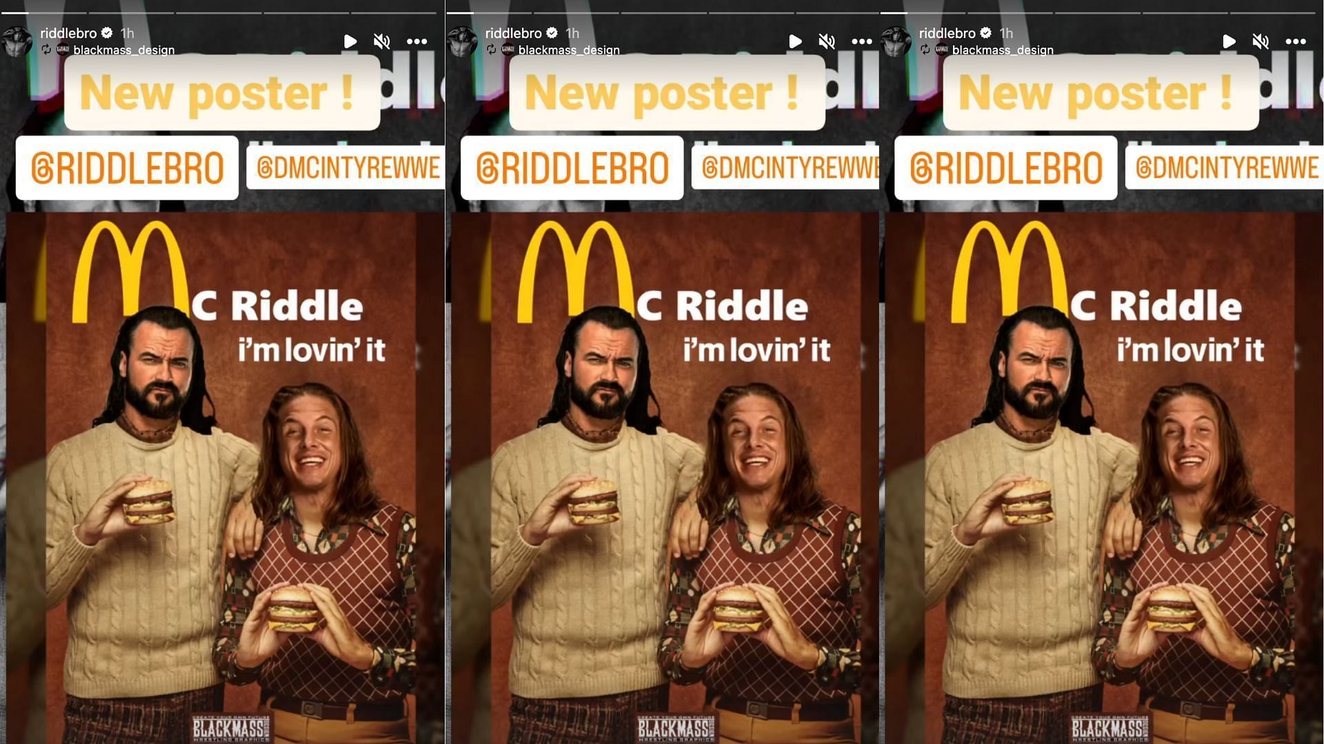 Riddle reveals hilarious poster.