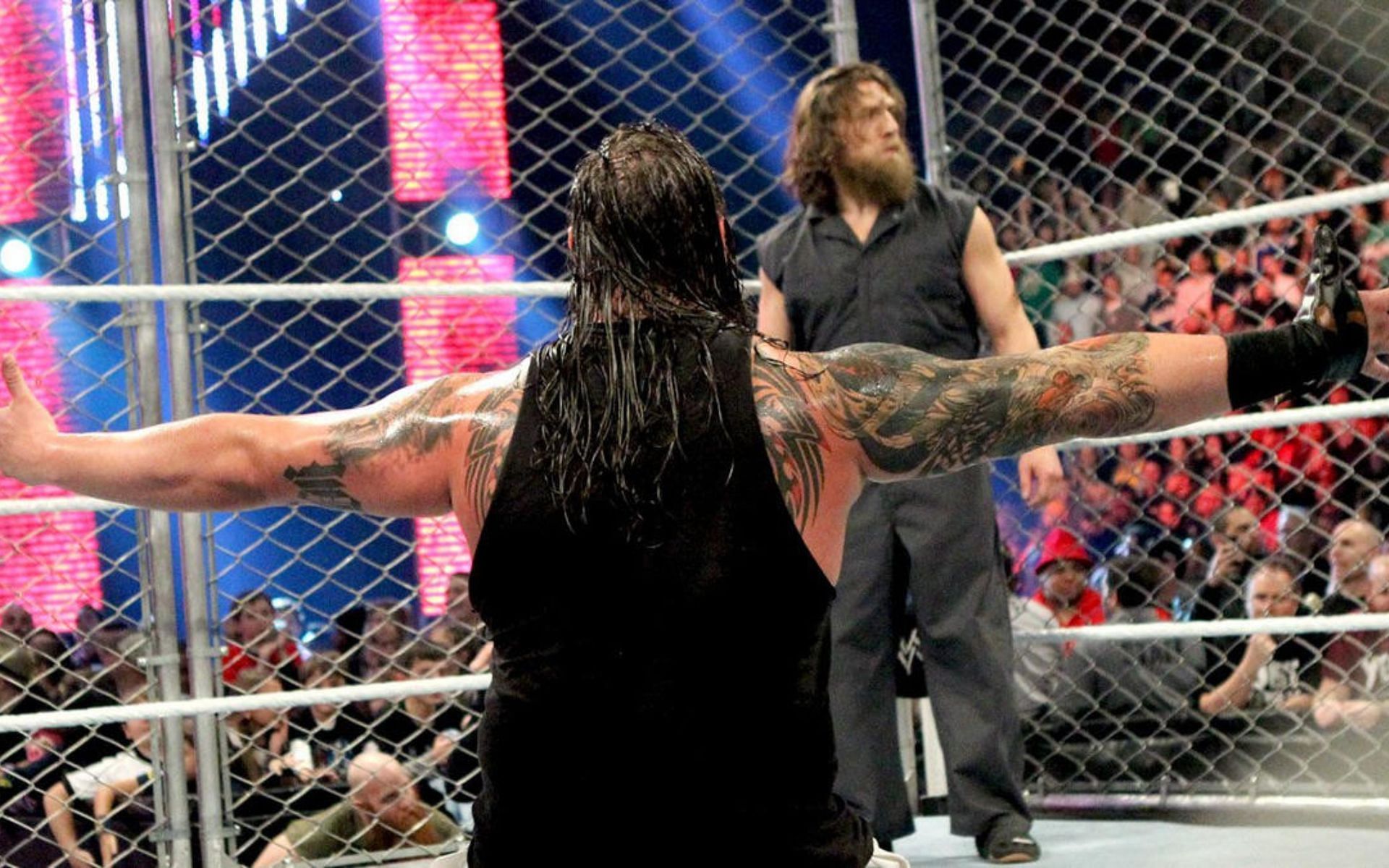Bray Wyatt taunts Daniel Bryan.