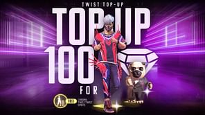 Free Fire MAX TWIST Top-Up event: Get free Chroma Twist Twist emote and Rubescent War bundle