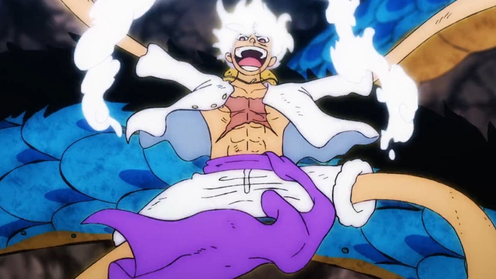 LUFFY DESATIVANDO O GEAR FIVE CONTRA KAIDO (one piece episódio 1072)