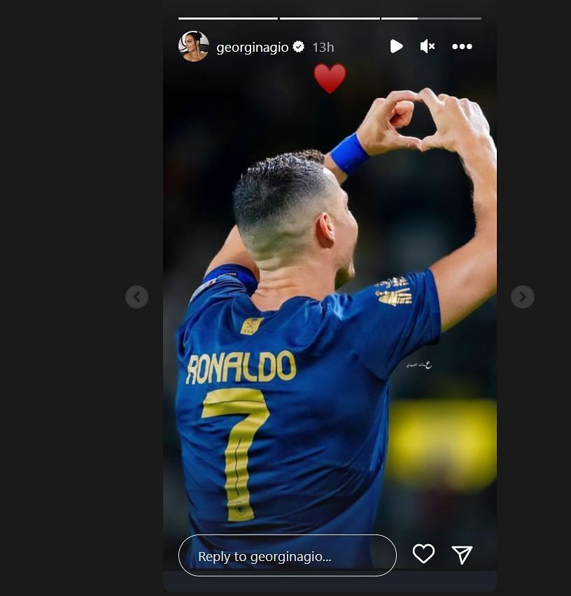 Georgina Rodriguez reacts to Cristiano Ronaldo’s match-winning display ...