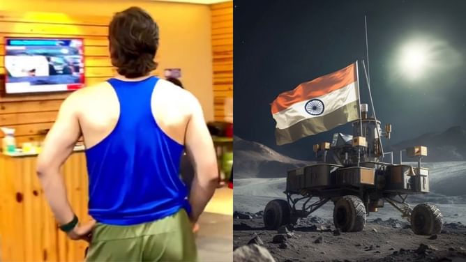 [Watch] MS Dhoni watches and subtly applauds India's Chandrayaan 3 landing on the Moon