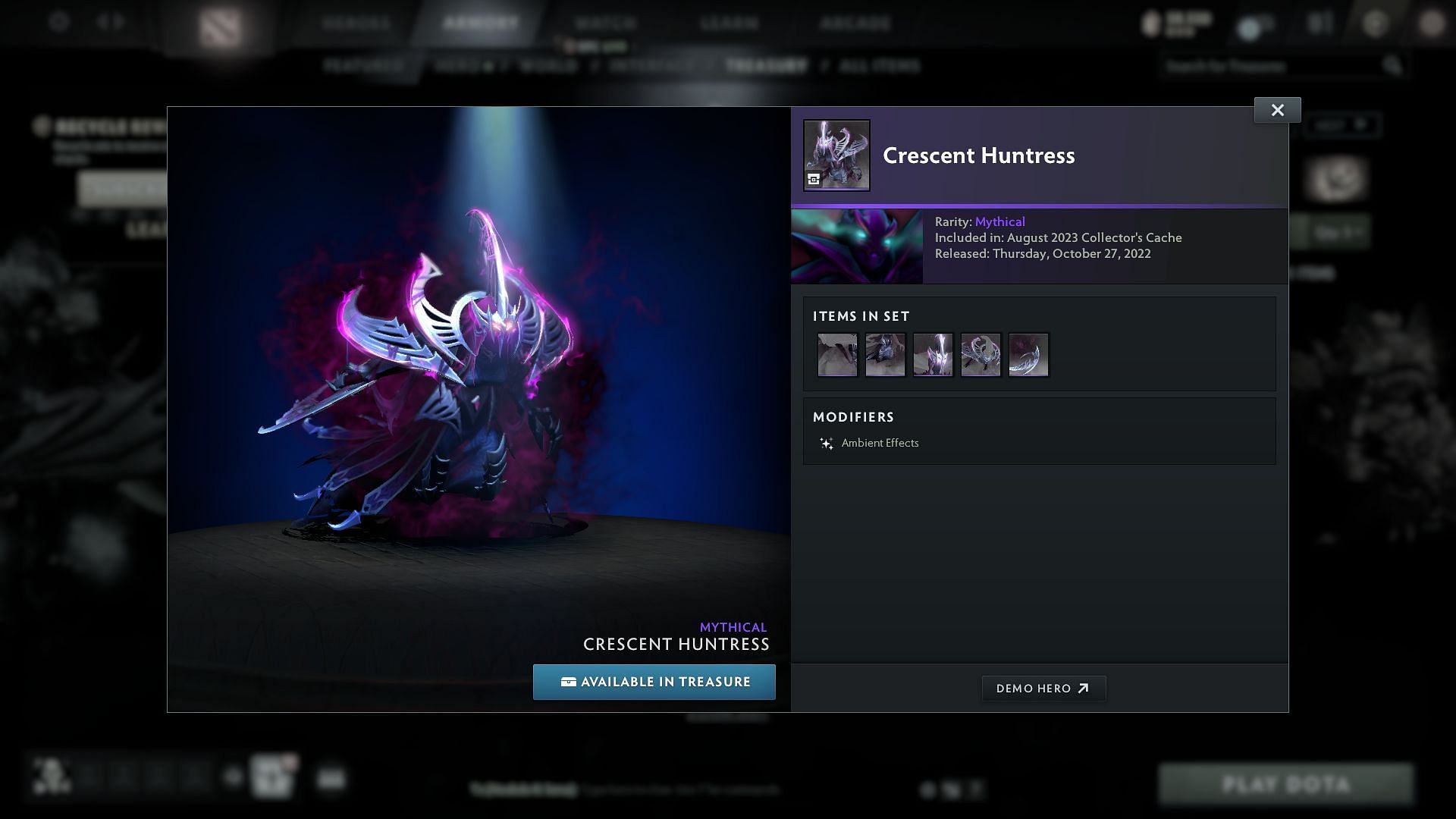 Spectre&#039;s Crescent Huntress (Image via Valve)