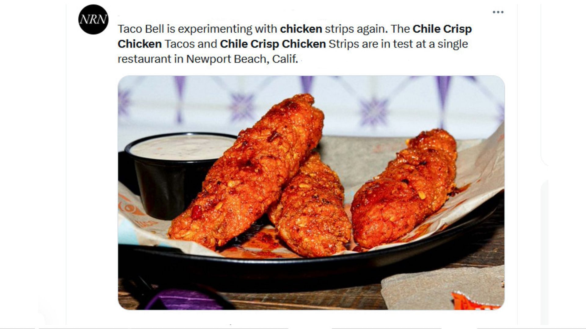 The brand&#039;s new menu items are very appetizing (Image via X / @NRNonline)