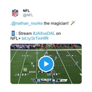 Nathan Rourke's evasion of a Cowboys pass rush allowed him to find Qadree Ollison open for six