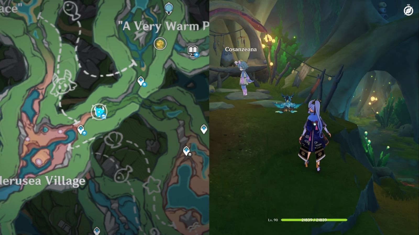 Genshin Impact Cosanzeana Melusine location and Followup quest guide