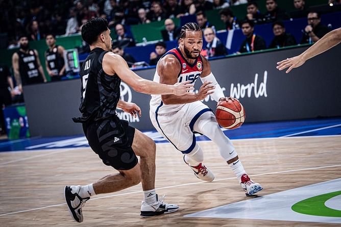 'Carmelo Anthony is an icon': Jalen Brunson downplays comparisons with Knicks legend after Team USA's first win at FIBA World Cup 2023 (Exclusive)