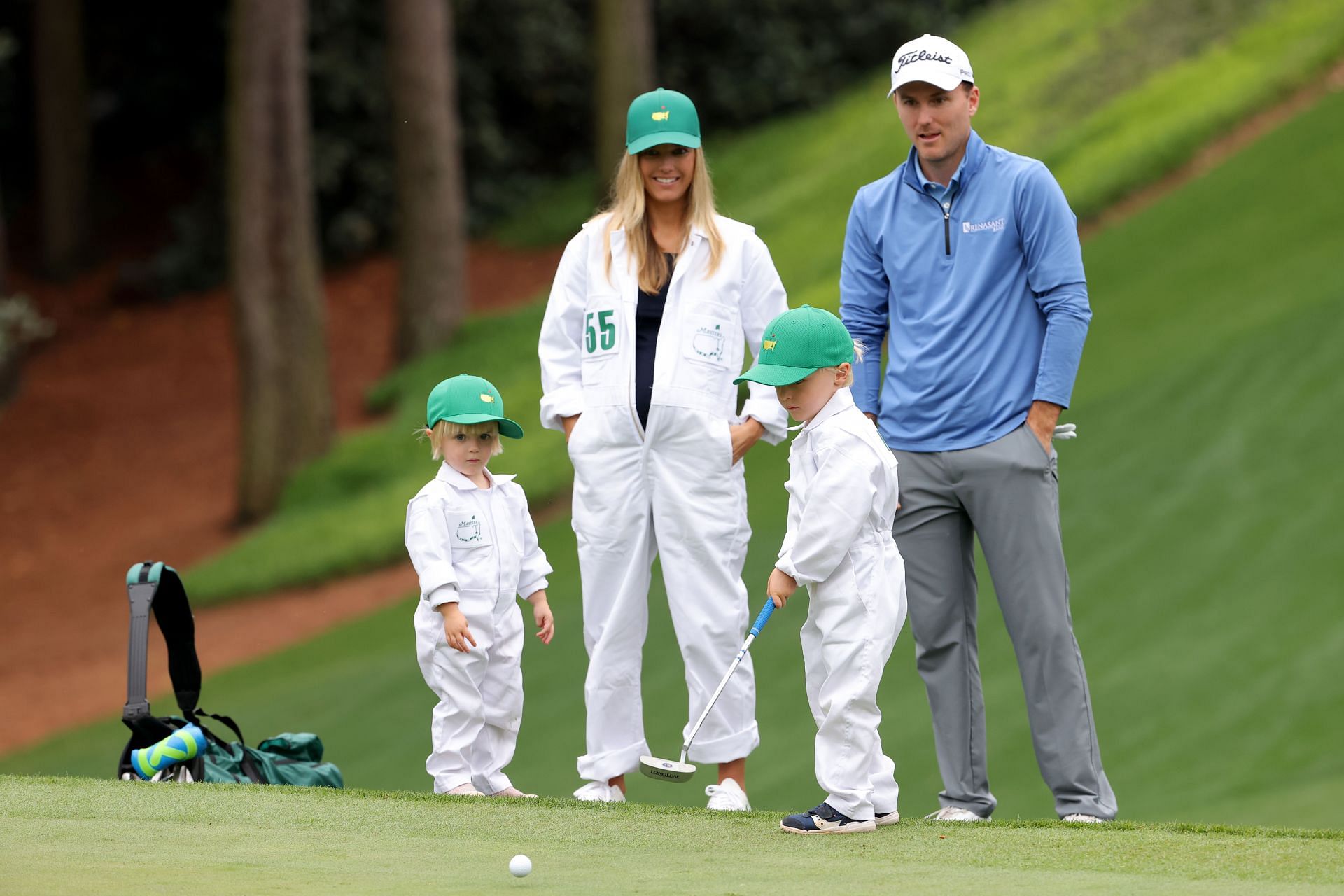 Russell Henley, his wife Teil Duncan at The Masters 2022 (via Getty Images)