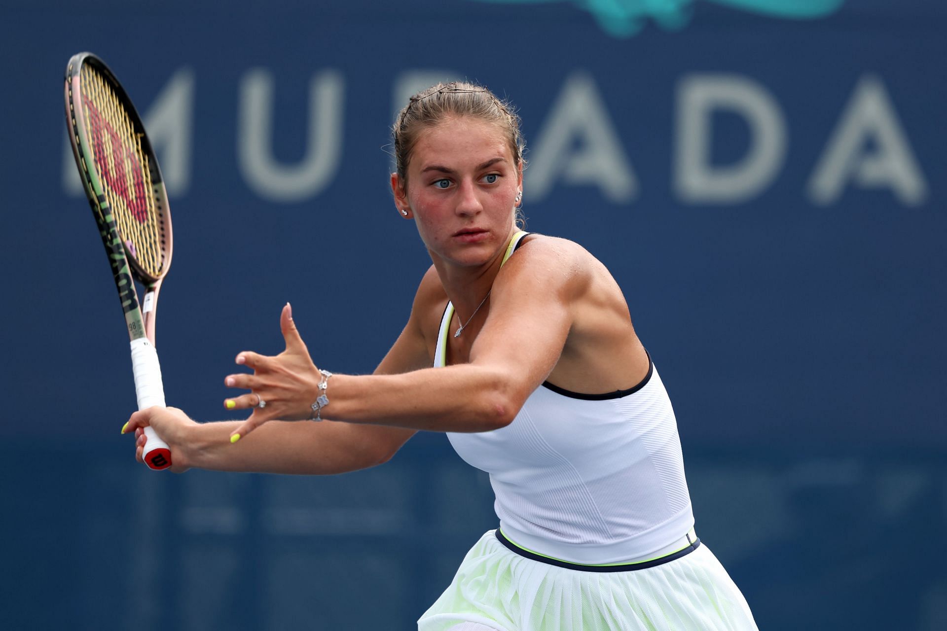 Marta Kostyuk in action at the 2023 Citi Open