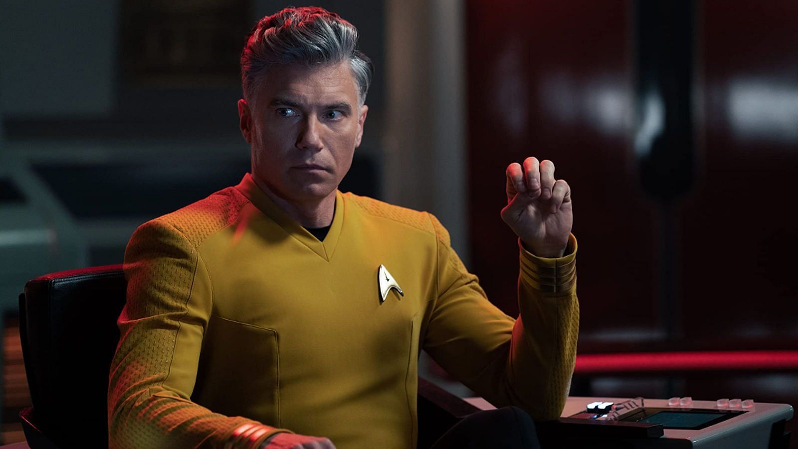 Anson Mount as Captain Pike in Star Trek: Strange New Worlds (Image via IMDb)