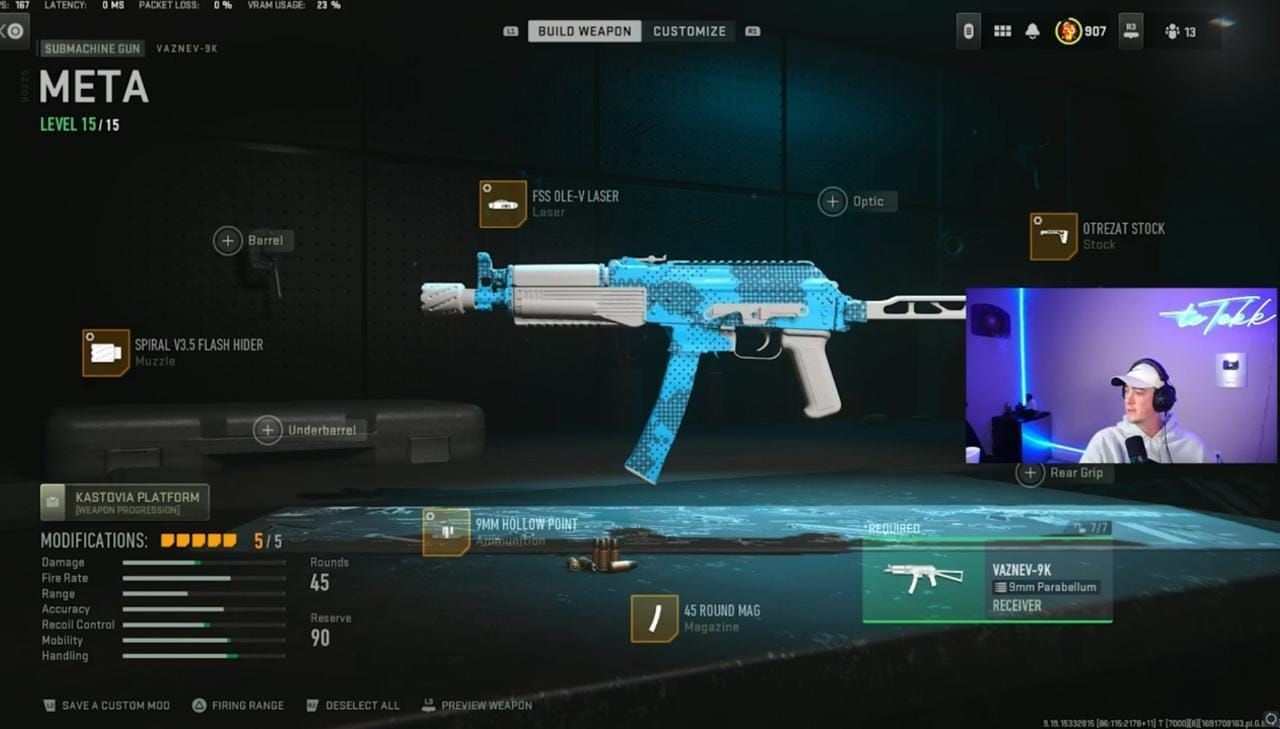 Best Vaznev-9k loadout in Warzone 2 (Image via Activision and YouTube/tcTekk)