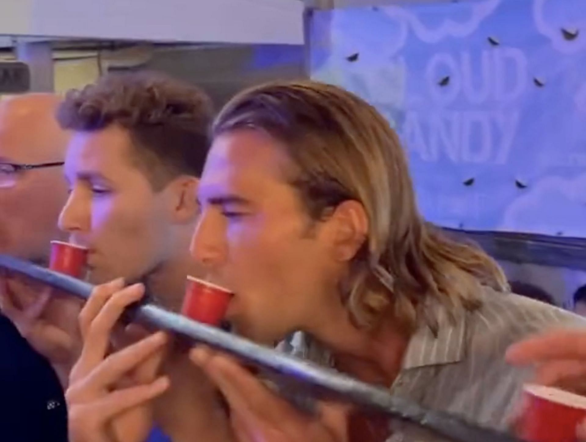 Matthew Tkachuk and other NHL stars spotted partying hard with shot skis