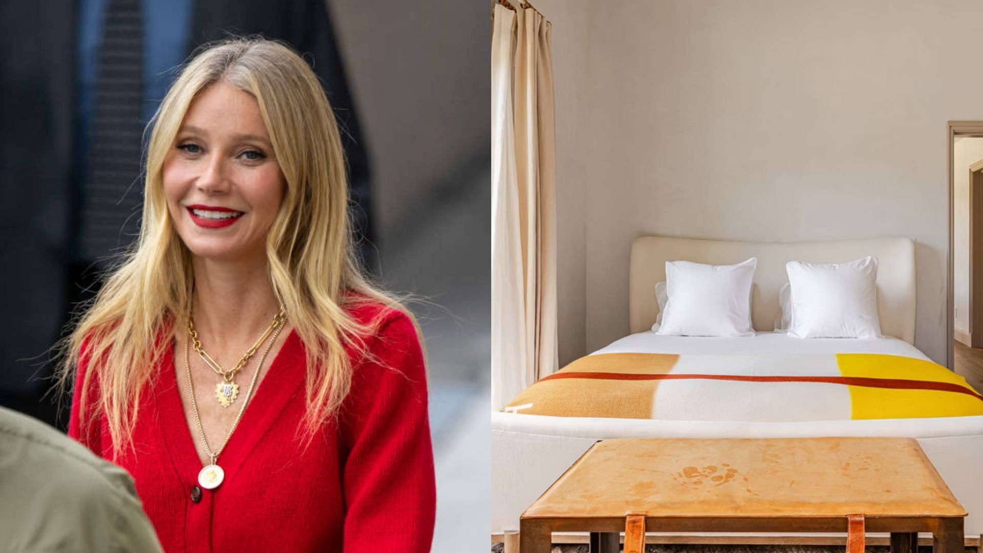 Gwyneth Paltrow is offering her guest house for guests for a night (Image via Getty Images / Airbnb)