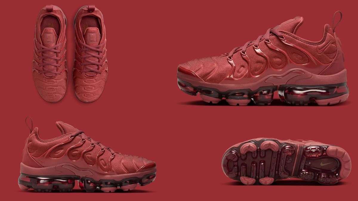 mens nike air vapormax plus running shoes red