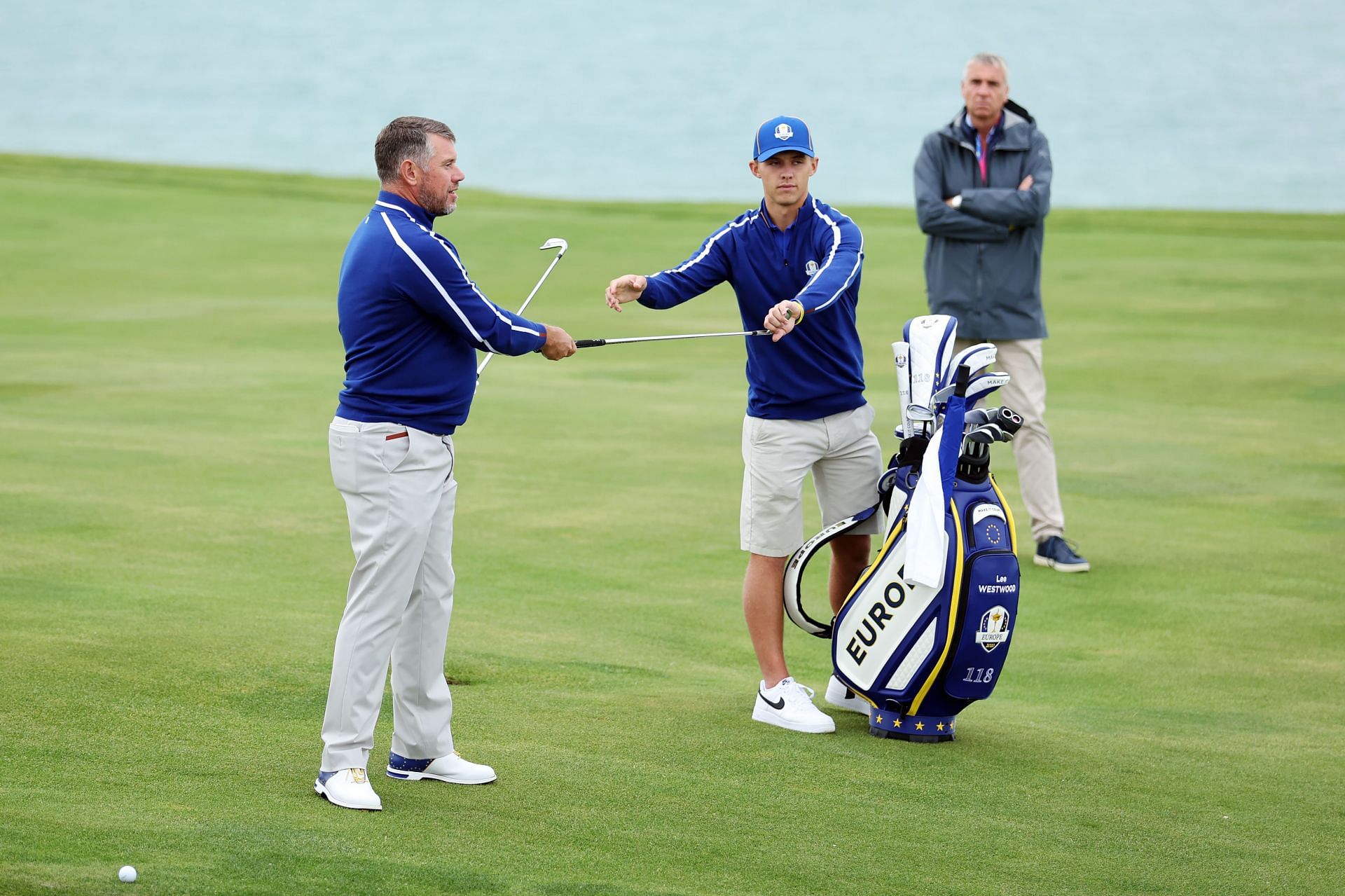 Lee Westwood and Sam Westwood (via Getty Images)