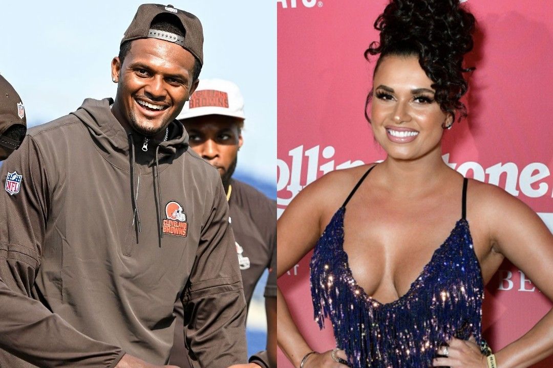 Deshaun Watson, left, joy Taylor, right 