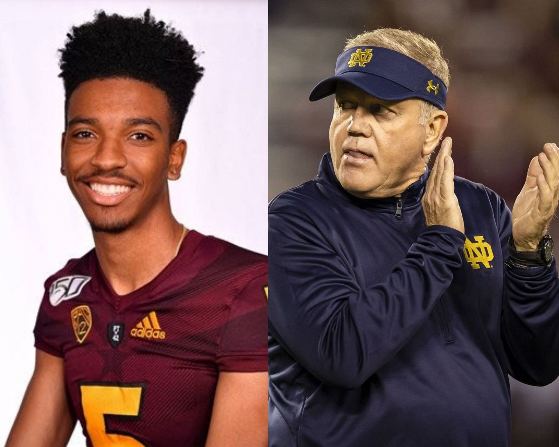 LSU coach Brian Kelly and quarterback Jayden Daniels