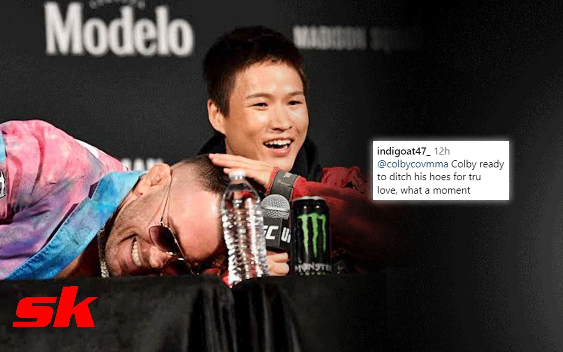 Colby Covington and Zhang Weili [Image credits: @Dovus_Dunyasi on Twitter]