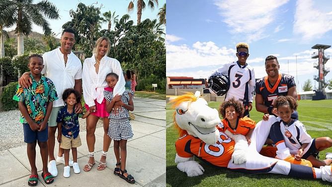 IN PHOTOS: Russell Wilson, Ciara drop pregnancy shoot in Broncos-themed merch