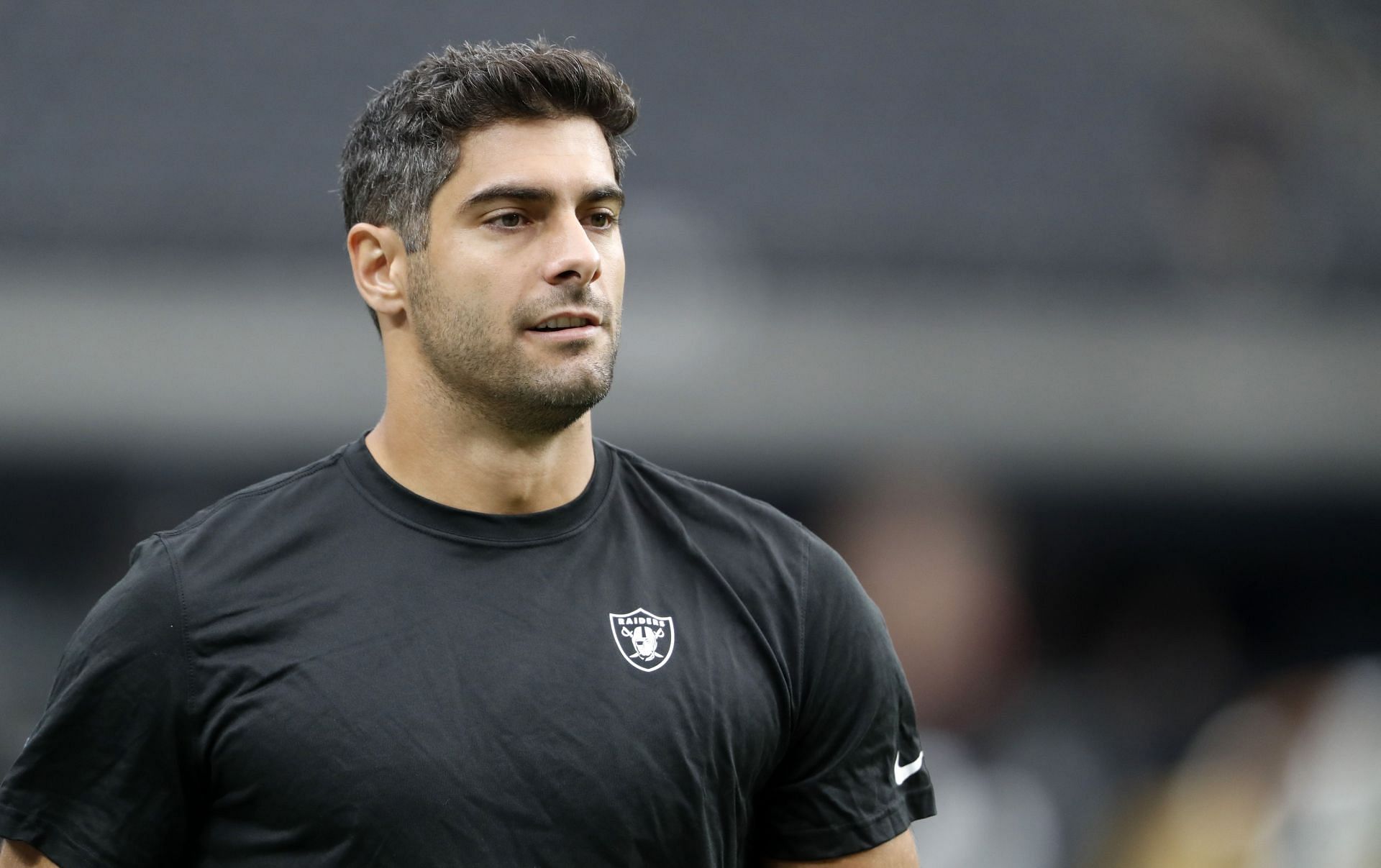 Jimmy Garoppolo during the San Francisco 49ers v Las Vegas Raiders